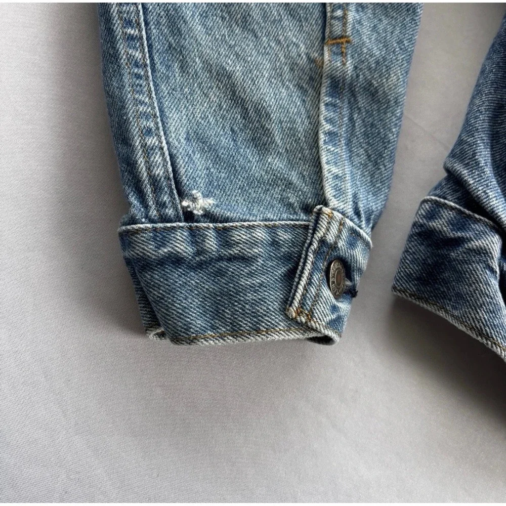 Levi's Denim Trucker Jacket Mens 42R Blue Vintage 70506-0214 Made in USA